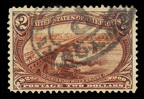 US Stamps Values Scott #293 - 1898 US$2.00 Trans Mississippi Exposition. Cherrystone Auctions, Nov 2014, Sale 201411, Lot 68