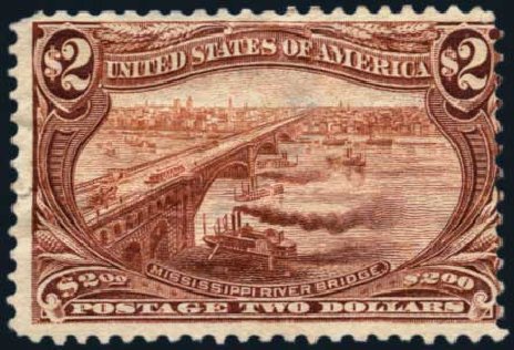 Prices of US Stamps Scott #293 - 1898 US$2.00 Trans Mississippi Exposition. Harmer-Schau Auction Galleries, Jan 2014, Sale 100, Lot 548