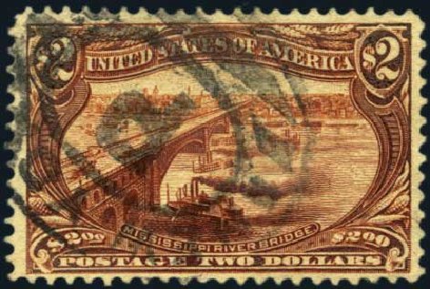 US Stamp Values Scott #293: 1898 US$2.00 Trans Mississippi Exposition. Harmer-Schau Auction Galleries, Aug 2012, Sale 94, Lot 1448