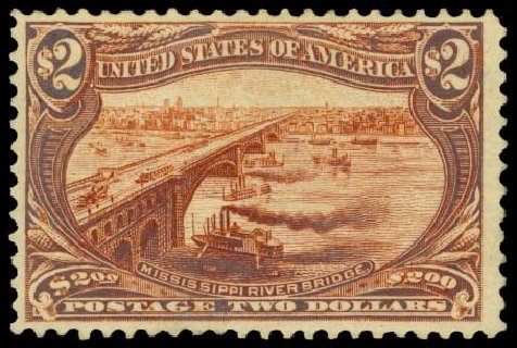 Price of US Stamps Scott Catalog 293 - 1898 US$2.00 Trans Mississippi Exposition. Daniel Kelleher Auctions, May 2014, Sale 652, Lot 448