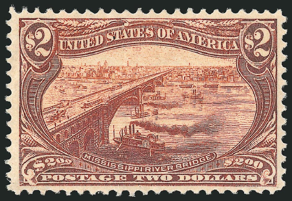 Costs of US Stamp Scott #293: 1898 US$2.00 Trans Mississippi Exposition. Robert Siegel Auction Galleries, Jul 2013, Sale 1050, Lot 448