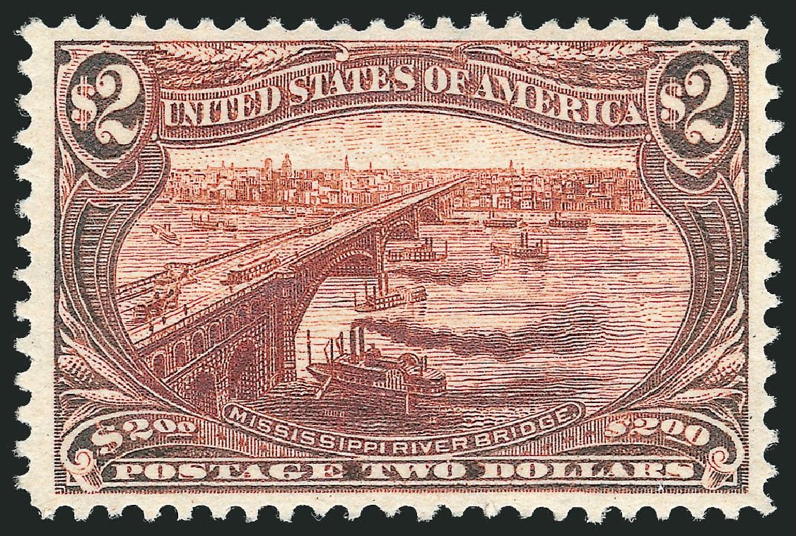 Costs of US Stamp Scott # 293: US$2.00 1898 Trans Mississippi Exposition. Robert Siegel Auction Galleries, Nov 2013, Sale 1056, Lot 318