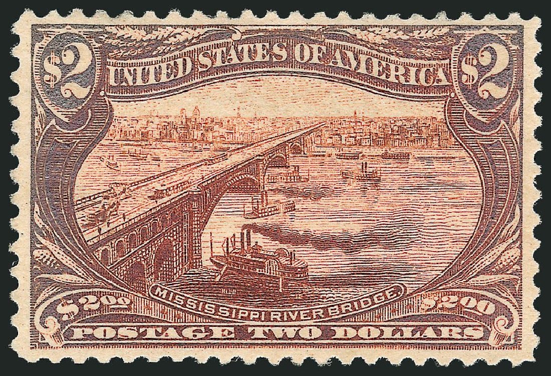 Price of US Stamp Scott Cat. 293: 1898 US$2.00 Trans Mississippi Exposition. Robert Siegel Auction Galleries, Sep 2014, Sale 1078, Lot 428