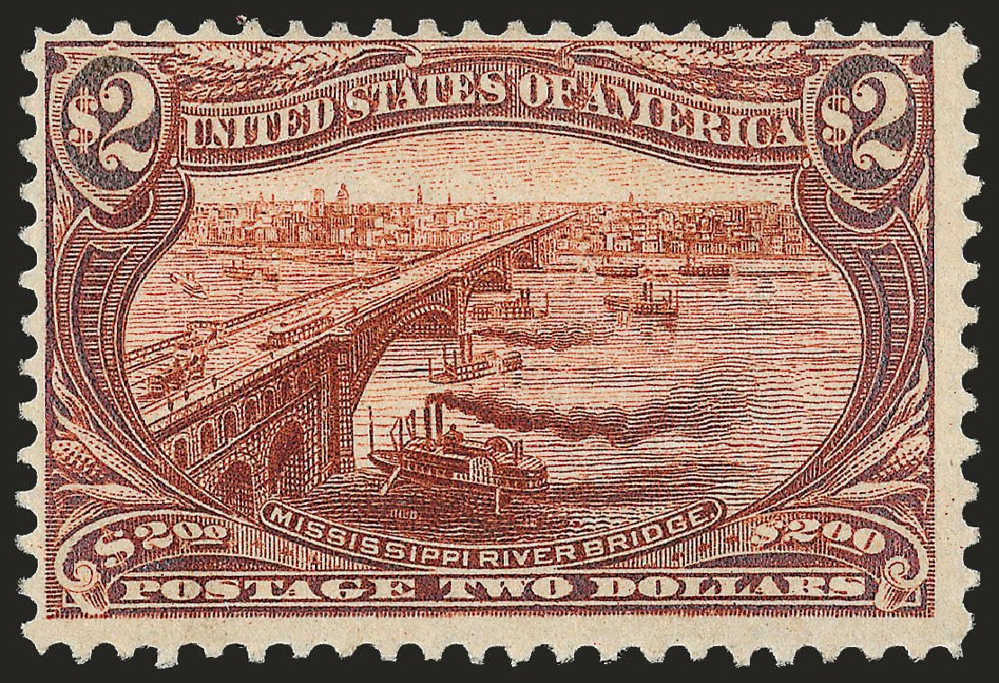 Prices of US Stamp Scott Catalog # 293 - 1898 US$2.00 Trans Mississippi Exposition. Robert Siegel Auction Galleries, Sep 2008, Sale 962, Lot 2598