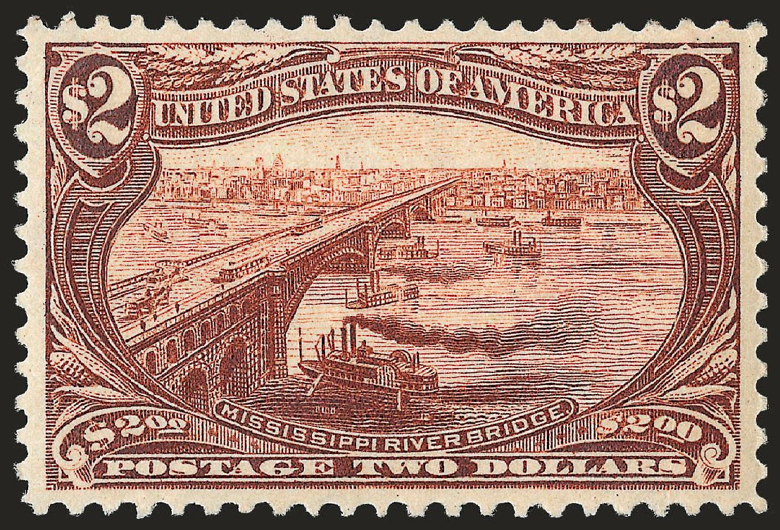 Price of US Stamp Scott Cat. # 293: 1898 US$2.00 Trans Mississippi Exposition. Robert Siegel Auction Galleries, Jun 2009, Sale 973, Lot 178