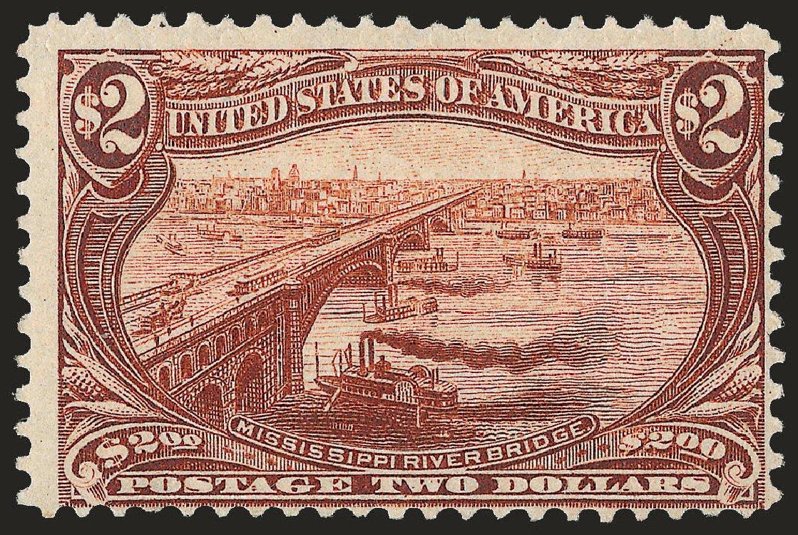 Costs of US Stamps Scott Catalogue #293 - US$2.00 1898 Trans Mississippi Exposition. Robert Siegel Auction Galleries, Jun 2010, Sale 992, Lot 2378