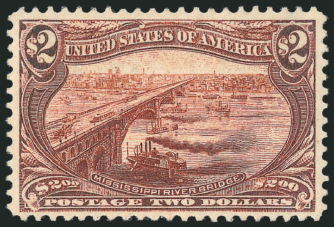 US Stamps Values Scott 293: 1898 US$2.00 Trans Mississippi Exposition. Robert Siegel Auction Galleries, Oct 2010, Sale 997, Lot 5818