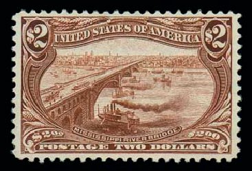 Price of US Stamps Scott # 293: US$2.00 1898 Trans Mississippi Exposition. Matthew Bennett International, Oct 2007, Sale 320, Lot 529