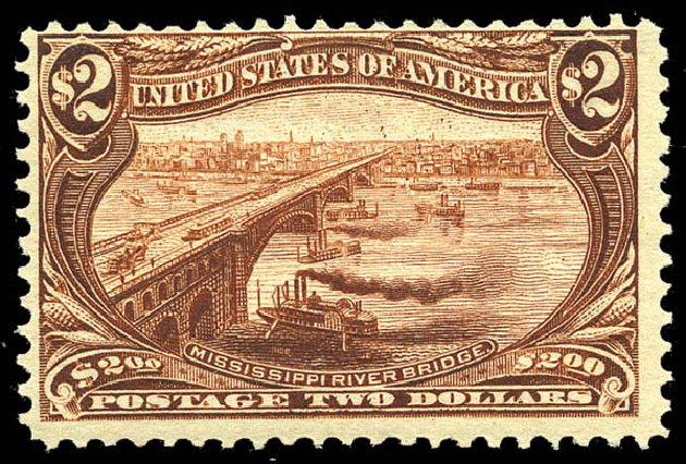 US Stamp Value Scott # 293: 1898 US$2.00 Trans Mississippi Exposition. Matthew Bennett International, May 2014, Sale 350, Lot 429