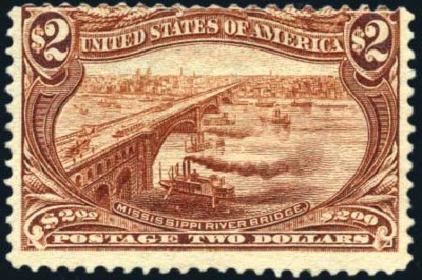 US Stamp Values Scott Cat. #293: US$2.00 1898 Trans Mississippi Exposition. Harmer-Schau Auction Galleries, Mar 2011, Sale 89, Lot 279