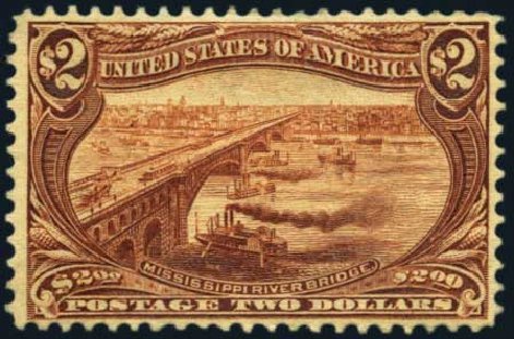 Value of US Stamp Scott # 293 - 1898 US$2.00 Trans Mississippi Exposition. Harmer-Schau Auction Galleries, May 2012, Sale 93, Lot 329