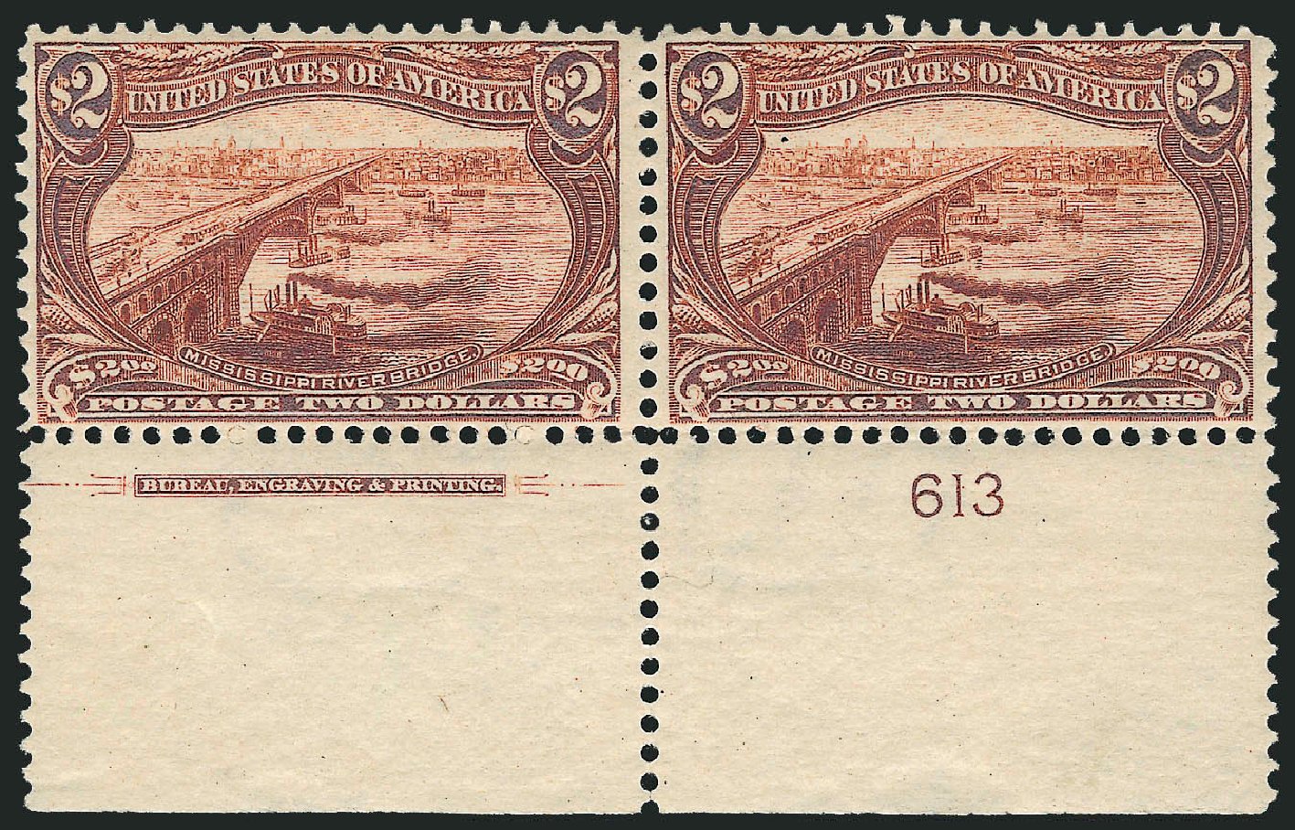 Prices of US Stamp Scott Catalogue #293: US$2.00 1898 Trans Mississippi Exposition. Robert Siegel Auction Galleries, Mar 2011, Sale 1007, Lot 2569