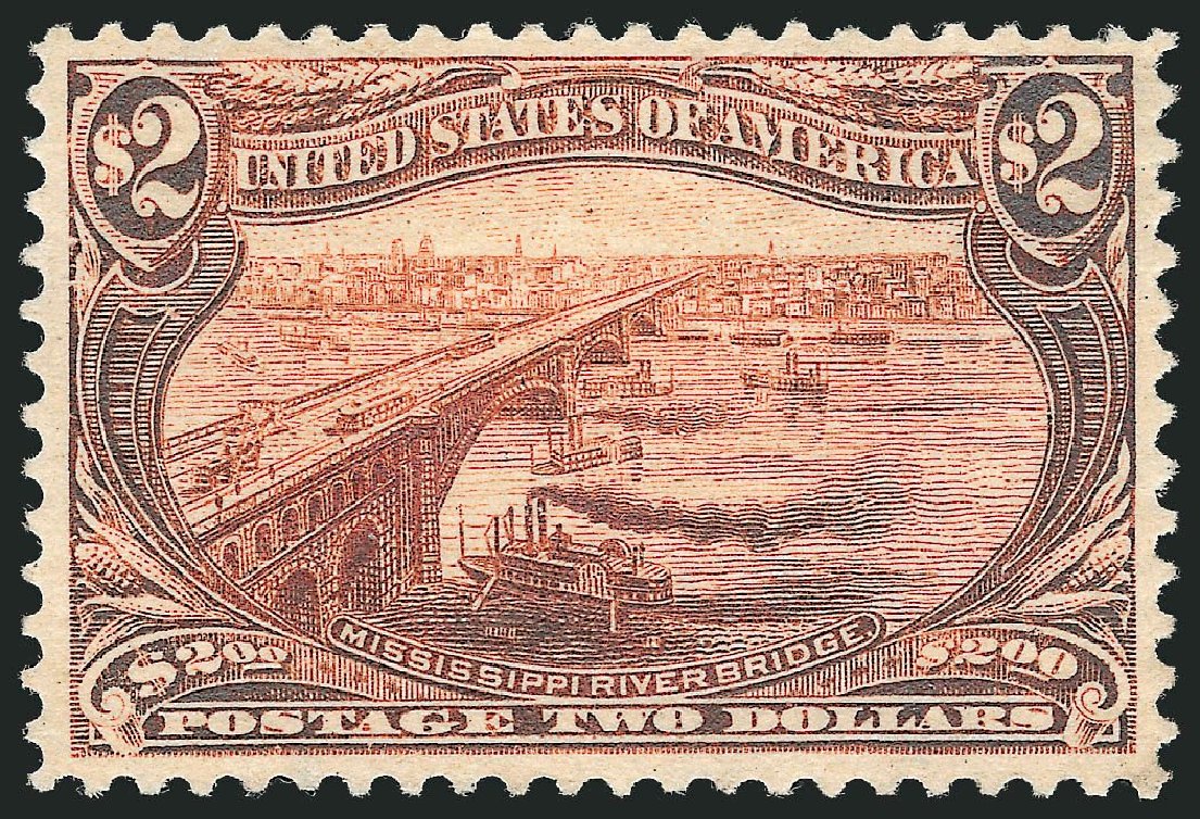 Costs of US Stamp Scott Catalogue #293: US$2.00 1898 Trans Mississippi Exposition. Robert Siegel Auction Galleries, Nov 2013, Sale 1056, Lot 319
