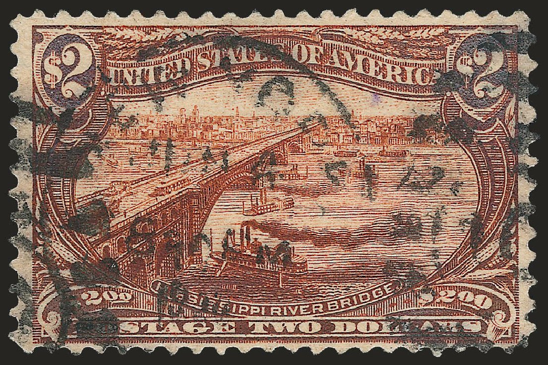 US Stamp Prices Scott Catalogue # 293 - US$2.00 1898 Trans Mississippi Exposition. Robert Siegel Auction Galleries, Apr 2010, Sale 984, Lot 729