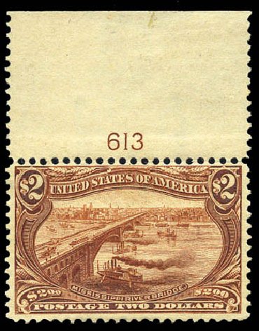 Values of US Stamps Scott Cat. # 293 - 1898 US$2.00 Trans Mississippi Exposition. Matthew Bennett International, Mar 2011, Sale 337, Lot 2750