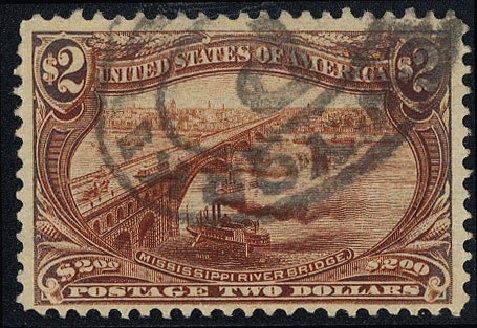 Prices of US Stamp Scott 293 - US$2.00 1898 Trans Mississippi Exposition. Cherrystone Auctions, May 2008, Sale 200805, Lot 220