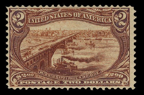Cost of US Stamp Scott Catalog #293: 1898 US$2.00 Trans Mississippi Exposition. Cherrystone Auctions, Oct 2012, Sale 201210, Lot 120