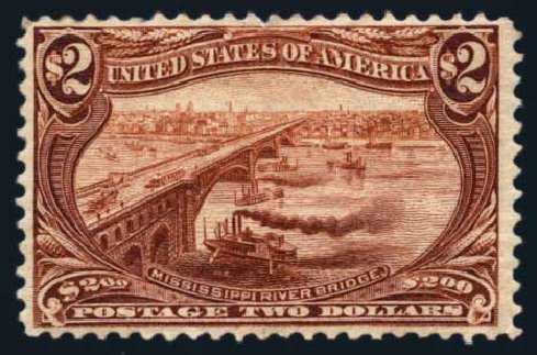 Costs of US Stamps Scott Cat. # 293 - US$2.00 1898 Trans Mississippi Exposition. Harmer-Schau Auction Galleries, Aug 2014, Sale 102, Lot 1940