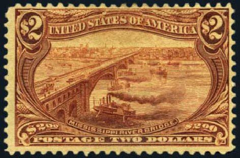 US Stamps Prices Scott Cat. # 293: 1898 US$2.00 Trans Mississippi Exposition. Harmer-Schau Auction Galleries, Jan 2013, Sale 96, Lot 530
