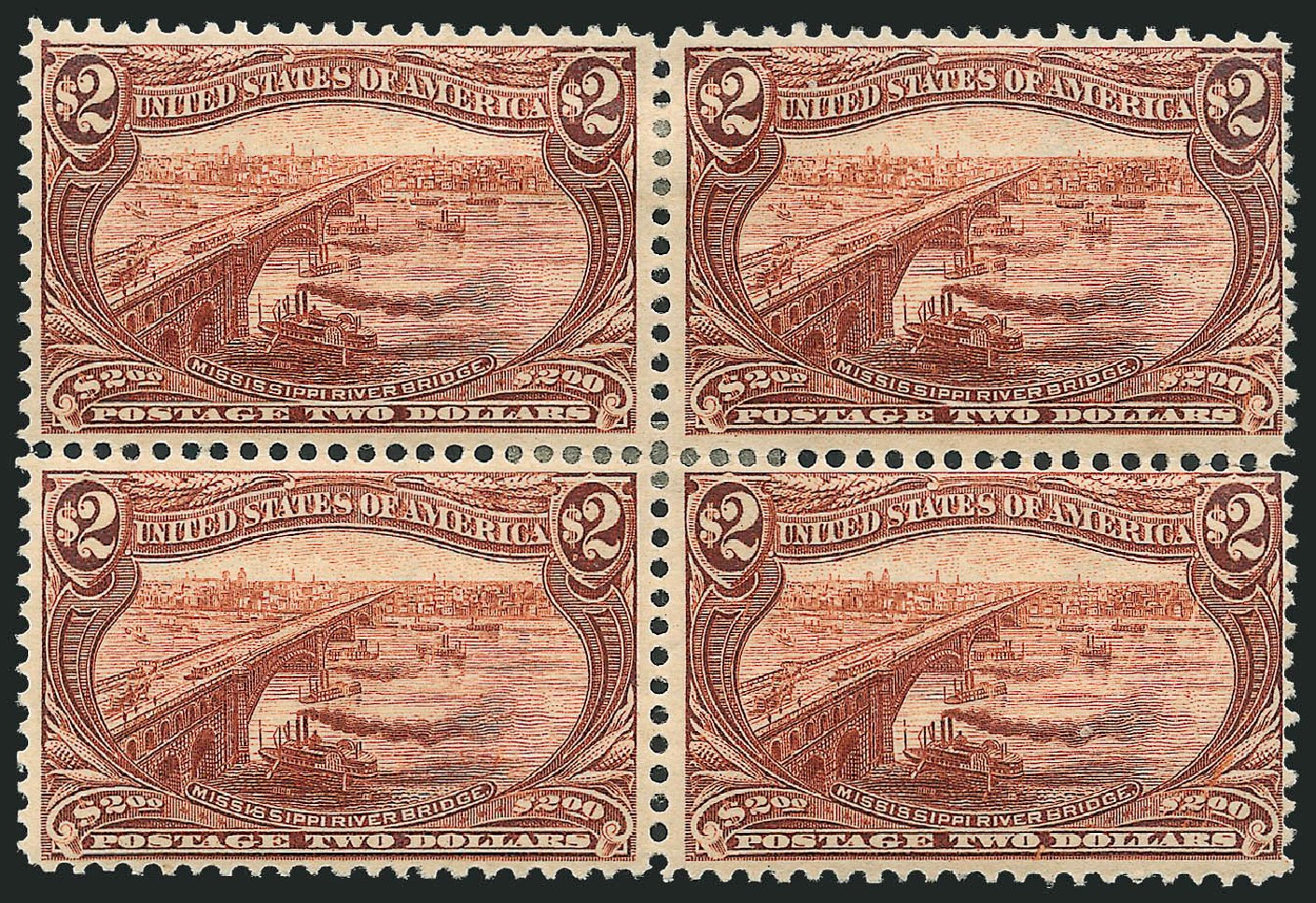 Costs of US Stamp Scott Cat. #293: US$2.00 1898 Trans Mississippi Exposition. Robert Siegel Auction Galleries, Mar 2011, Sale 1007, Lot 2570