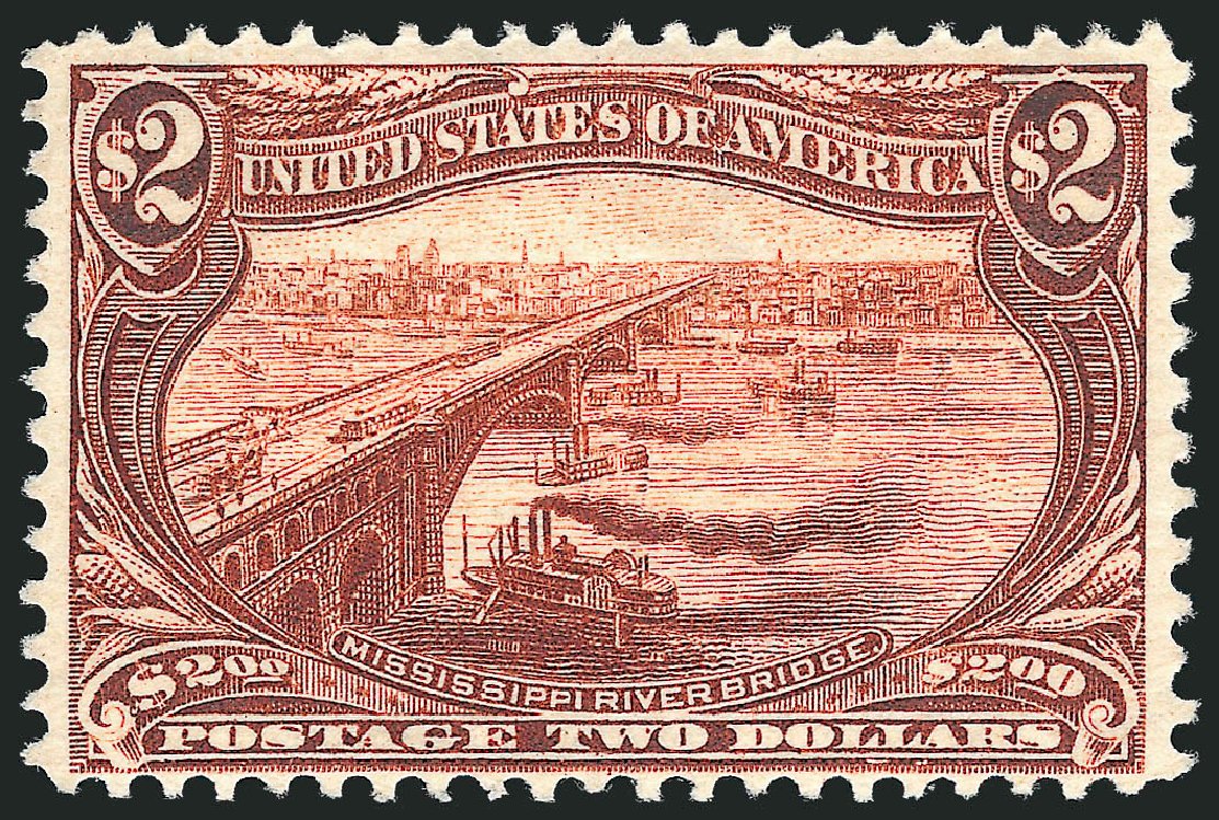 US Stamp Prices Scott Catalogue # 293: 1898 US$2.00 Trans Mississippi Exposition. Robert Siegel Auction Galleries, Oct 2011, Sale 1014, Lot 1670