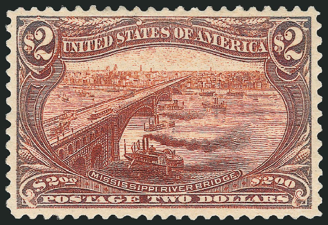 Value of US Stamp Scott Cat. # 293: 1898 US$2.00 Trans Mississippi Exposition. Robert Siegel Auction Galleries, Mar 2012, Sale 1019, Lot 650
