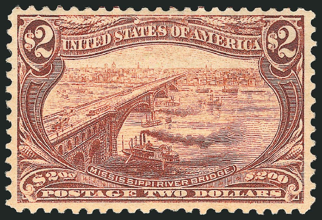 US Stamp Value Scott Cat. #293: 1898 US$2.00 Trans Mississippi Exposition. Robert Siegel Auction Galleries, May 2013, Sale 1044, Lot 230