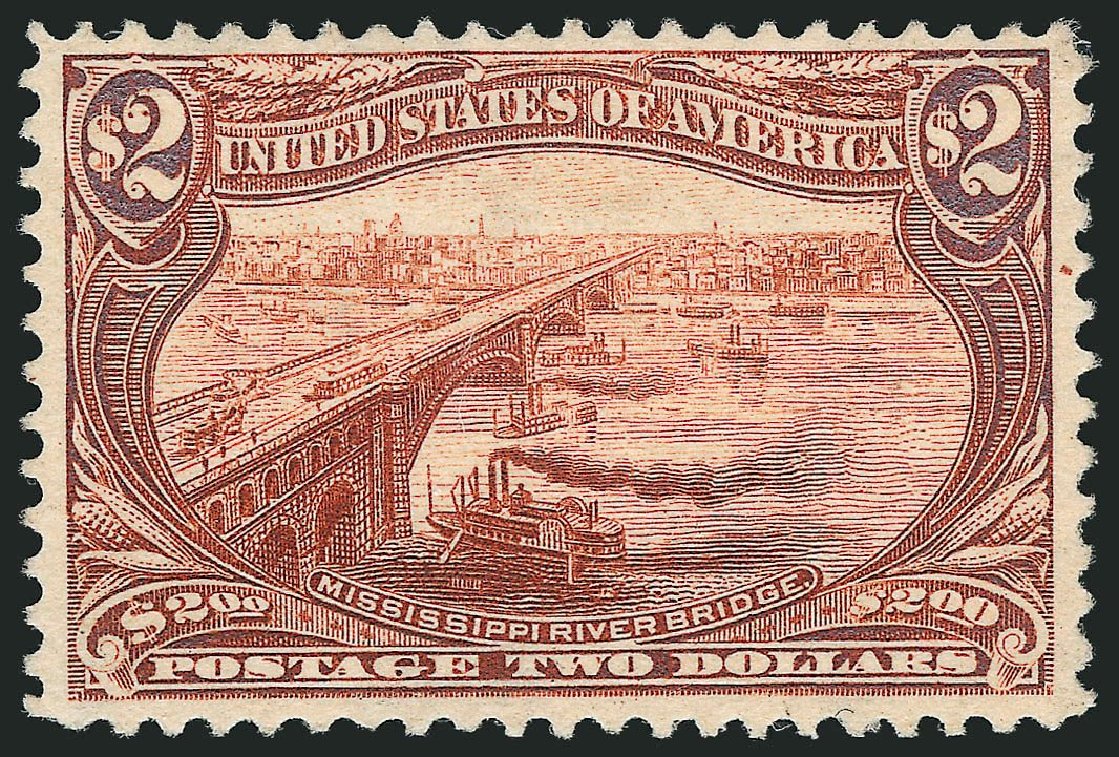 Value of US Stamps Scott Catalog # 293: 1898 US$2.00 Trans Mississippi Exposition. Robert Siegel Auction Galleries, Oct 2014, Sale 1082, Lot 430