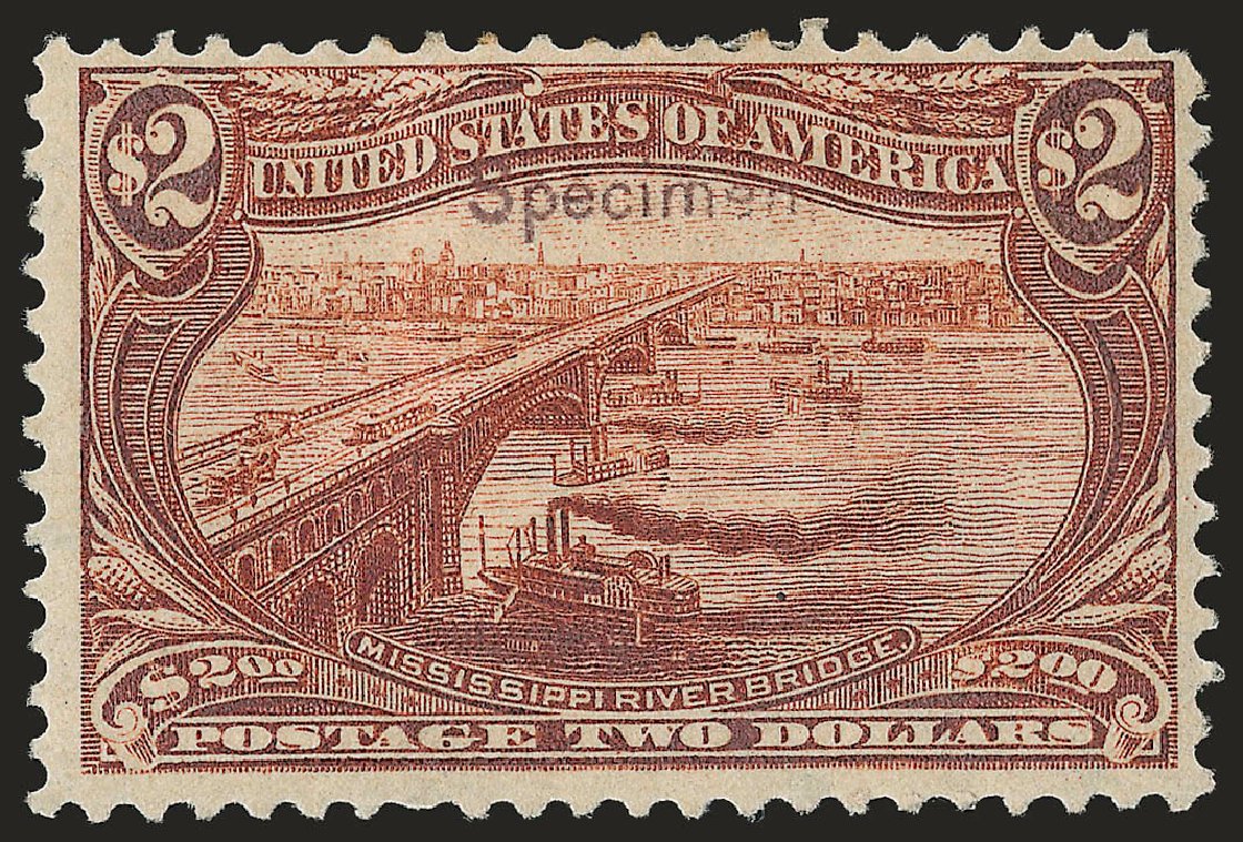 Prices of US Stamps Scott Catalog 293 - US$2.00 1898 Trans Mississippi Exposition. Robert Siegel Auction Galleries, Jun 2009, Sale 975, Lot 1030