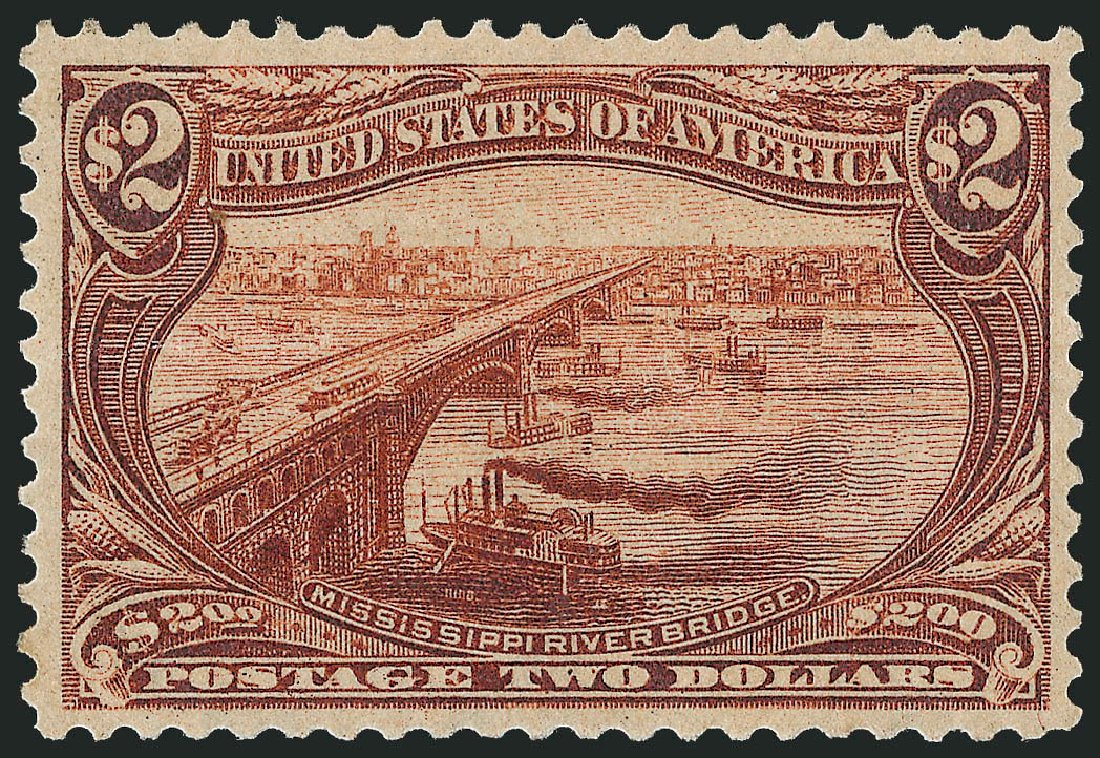 Costs of US Stamp Scott Catalog #293 - US$2.00 1898 Trans Mississippi Exposition. Robert Siegel Auction Galleries, Oct 2010, Sale 997, Lot 5820