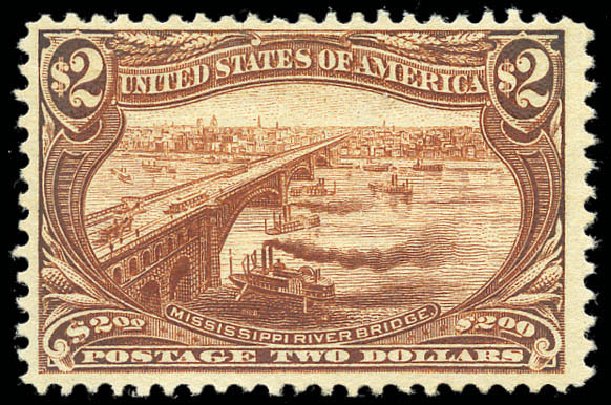 US Stamps Value Scott Catalog #293 - US$2.00 1898 Trans Mississippi Exposition. Matthew Bennett International, Sep 2010, Sale 331, Lot 671