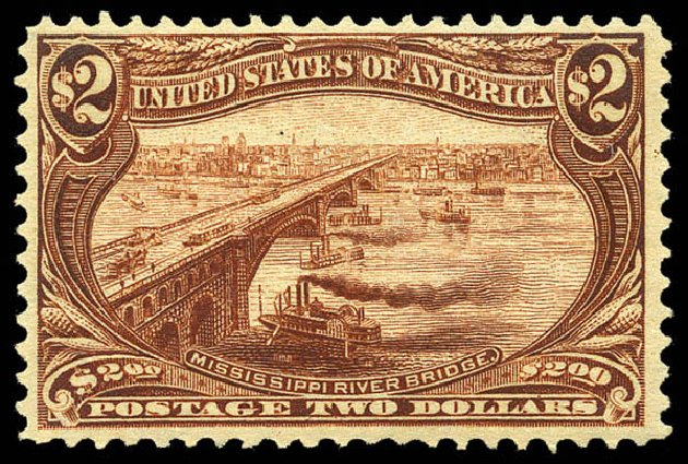 US Stamps Value Scott Catalog 293: 1898 US$2.00 Trans Mississippi Exposition. Matthew Bennett International, May 2014, Sale 350, Lot 431