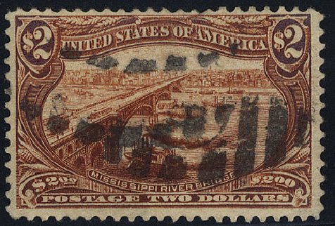Value of US Stamps Scott Catalog #293 - US$2.00 1898 Trans Mississippi Exposition. Cherrystone Auctions, May 2008, Sale 200805, Lot 221