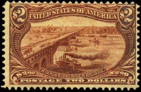Costs of US Stamps Scott #293: 1898 US$2.00 Trans Mississippi Exposition. Harmer-Schau Auction Galleries, Feb 2012, Sale 92, Lot 1071