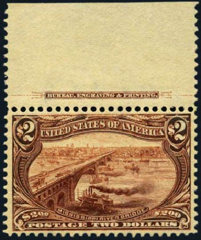 Values of US Stamp Scott Catalog 293: US$2.00 1898 Trans Mississippi Exposition. Harmer-Schau Auction Galleries, Aug 2012, Sale 94, Lot 1441