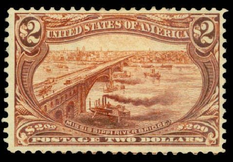 Cost of US Stamp Scott Catalog 293: 1898 US$2.00 Trans Mississippi Exposition. Daniel Kelleher Auctions, Apr 2013, Sale 636, Lot 241