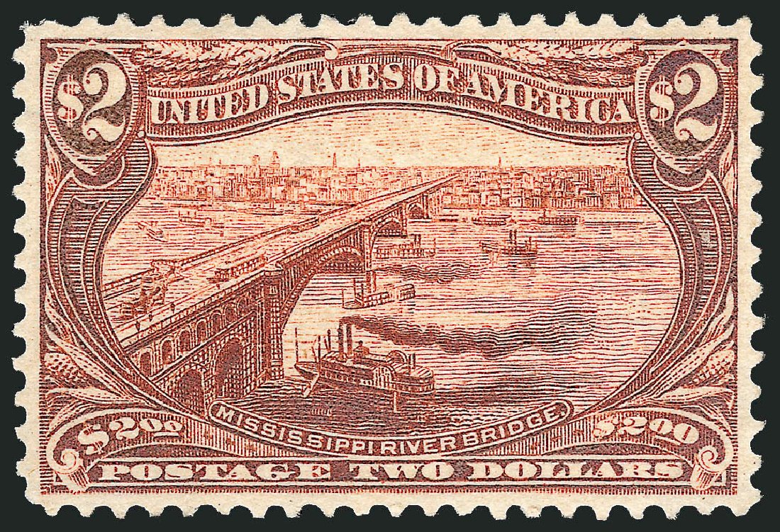 Prices of US Stamp Scott Cat. # 293 - US$2.00 1898 Trans Mississippi Exposition. Robert Siegel Auction Galleries, Oct 2011, Sale 1014, Lot 1671