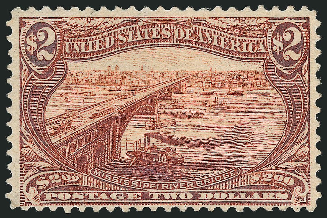 US Stamp Value Scott Catalogue 293: 1898 US$2.00 Trans Mississippi Exposition. Robert Siegel Auction Galleries, Oct 2011, Sale 1014, Lot 1681