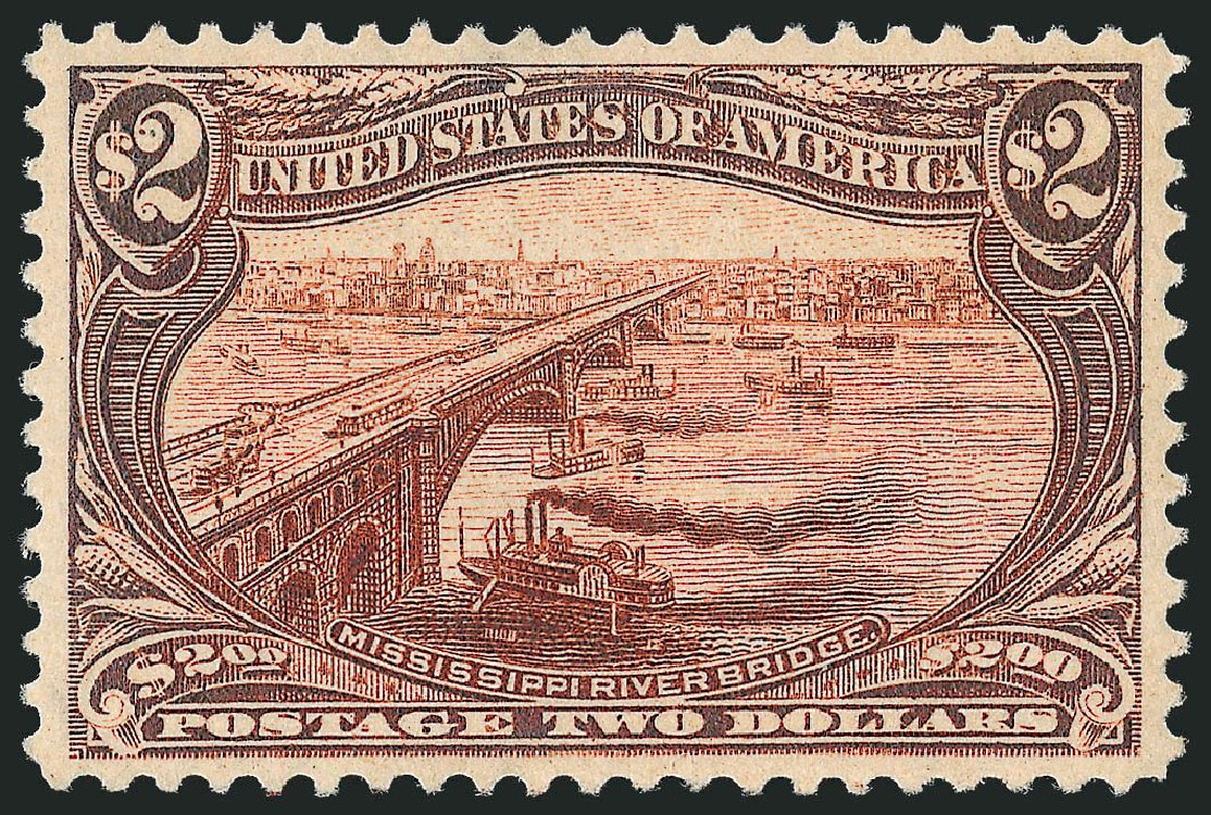 Values of US Stamp Scott Catalog 293 - US$2.00 1898 Trans Mississippi Exposition. Robert Siegel Auction Galleries, Mar 2012, Sale 1019, Lot 651