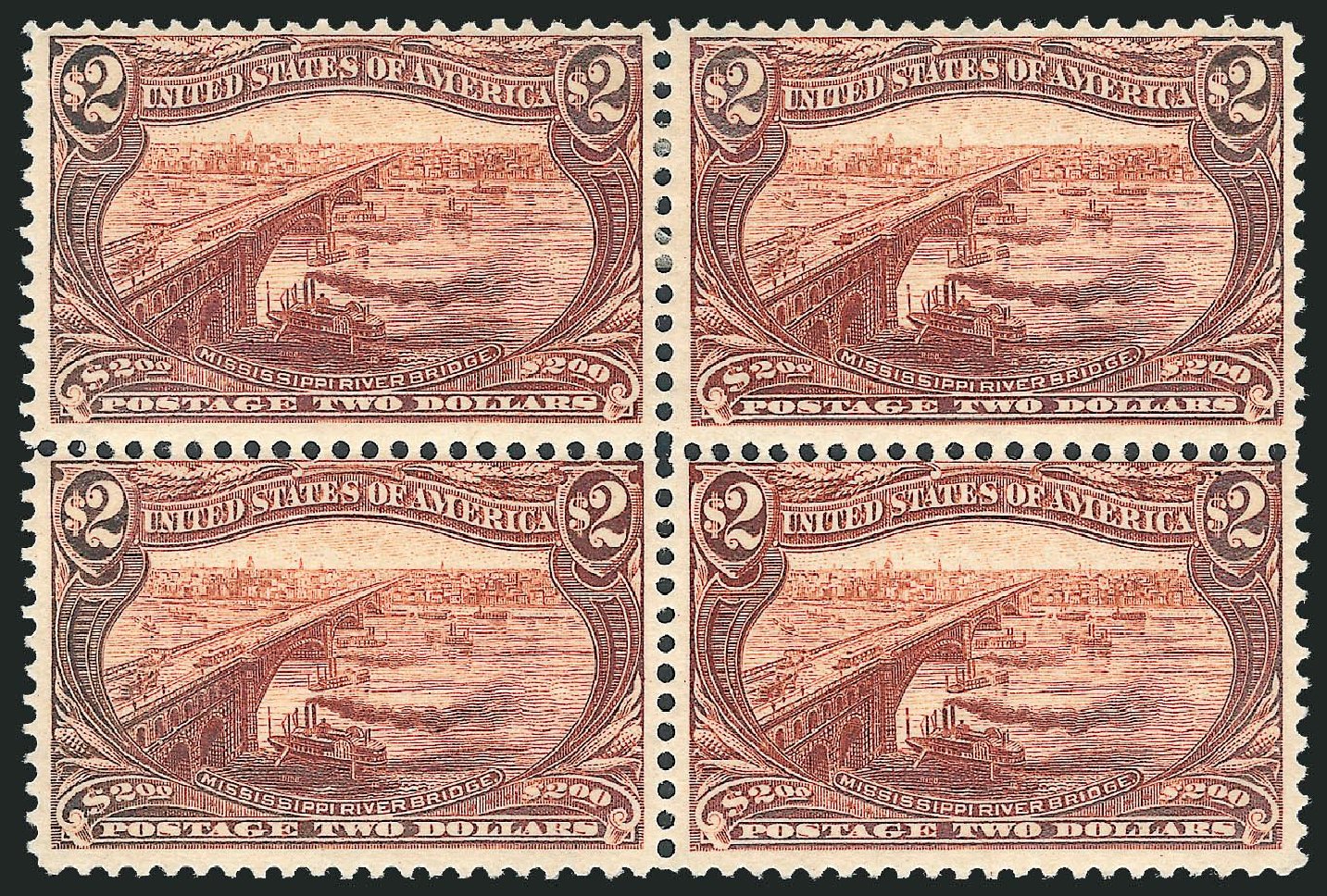 Cost of US Stamp Scott #293: 1898 US$2.00 Trans Mississippi Exposition. Robert Siegel Auction Galleries, Nov 2013, Sale 1056, Lot 361