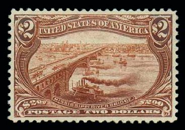 Price of US Stamps Scott Catalogue 293: US$2.00 1898 Trans Mississippi Exposition. Matthew Bennett International, Oct 2007, Sale 322, Lot 2144