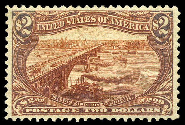 Values of US Stamp Scott Cat. 293: US$2.00 1898 Trans Mississippi Exposition. Matthew Bennett International, Feb 2012, Sale 340, Lot 374
