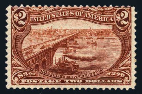 Value of US Stamp Scott Catalogue # 293: 1898 US$2.00 Trans Mississippi Exposition. Harmer-Schau Auction Galleries, Aug 2014, Sale 102, Lot 1944