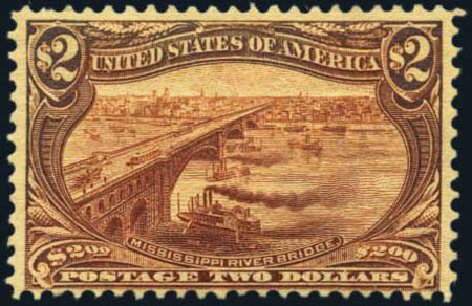 US Stamps Values Scott Cat. # 293 - US$2.00 1898 Trans Mississippi Exposition. Harmer-Schau Auction Galleries, Aug 2012, Sale 94, Lot 1444