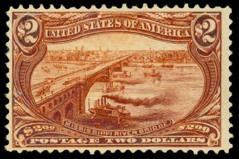 Prices of US Stamp Scott # 293: 1898 US$2.00 Trans Mississippi Exposition. Daniel Kelleher Auctions, Sep 2013, Sale 639, Lot 3384
