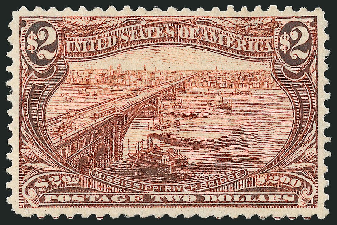 Cost of US Stamp Scott Catalog #293 - US$2.00 1898 Trans Mississippi Exposition. Robert Siegel Auction Galleries, Mar 2012, Sale 1019, Lot 654