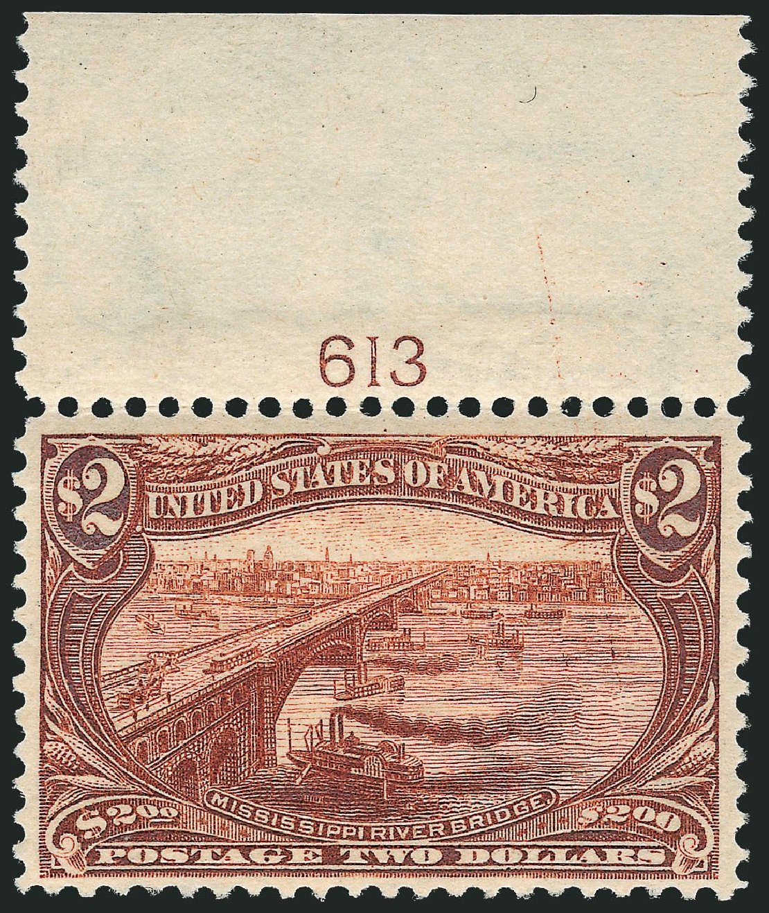 US Stamp Price Scott Catalog 293: US$2.00 1898 Trans Mississippi Exposition. Robert Siegel Auction Galleries, Mar 2013, Sale 1040, Lot 1604