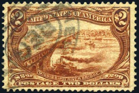 US Stamps Prices Scott #293 - US$2.00 1898 Trans Mississippi Exposition. Harmer-Schau Auction Galleries, Oct 2008, Sale 79, Lot 165