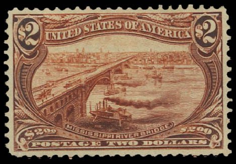 Costs of US Stamps Scott Cat. #293 - US$2.00 1898 Trans Mississippi Exposition. Daniel Kelleher Auctions, Apr 2012, Sale 629, Lot 275