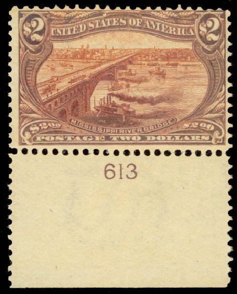Price of US Stamp Scott Cat. #293 - 1898 US$2.00 Trans Mississippi Exposition. Daniel Kelleher Auctions, Oct 2014, Sale 660, Lot 2285